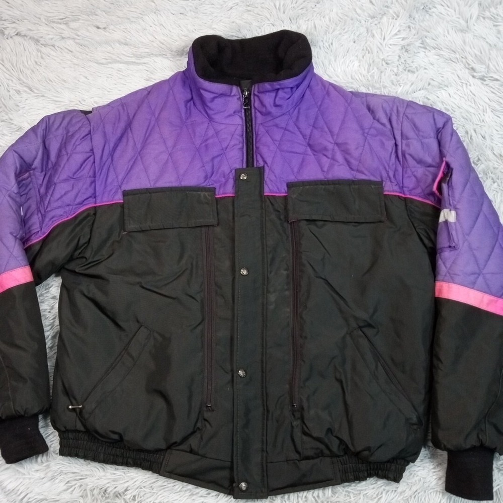 Vintage Joe Rocket Jacket Mens Black XL Insulated Thermoguard Motorcycle Y2K